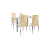 Étkező garnitúra, bézs 4+1 kivitel - Homelux, LUA140W_DC-002-Beige_4