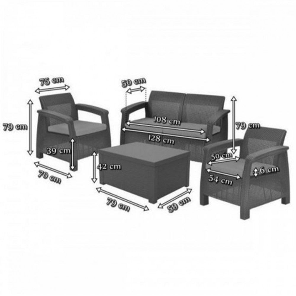 Set  mobilier de grădină Corfu Imagine secundară a produsului