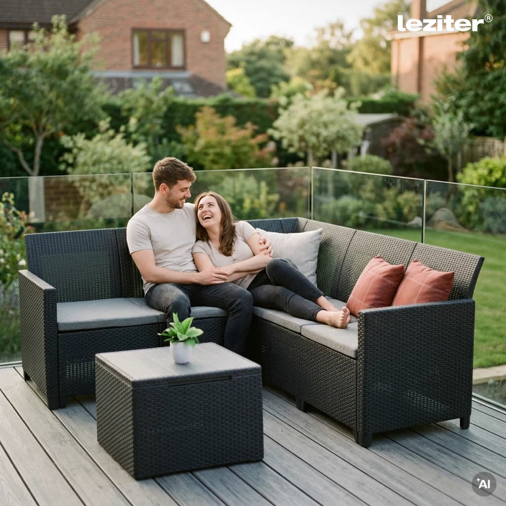 Canapea de colț Claire VII cu 5 locuri și masă capitonată Imagine secundară a produsului