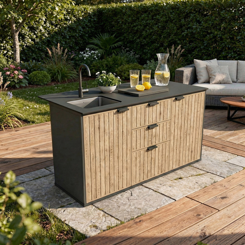 Bucătărie de exterior compactă Deco cu chiuvetă și robinet Imagine secundară a produsului
