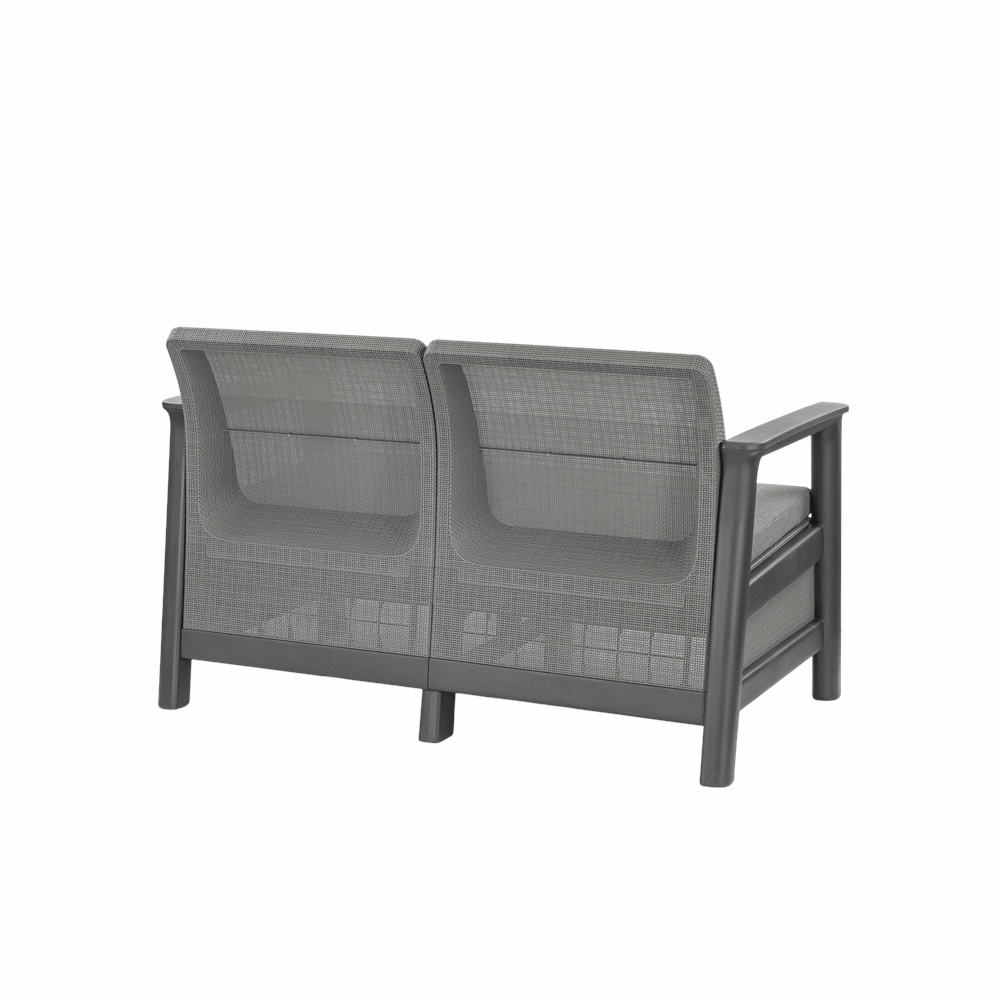 Set de mobilier de grădină Scandi Box max linea duo cu masă de depozitare din iută