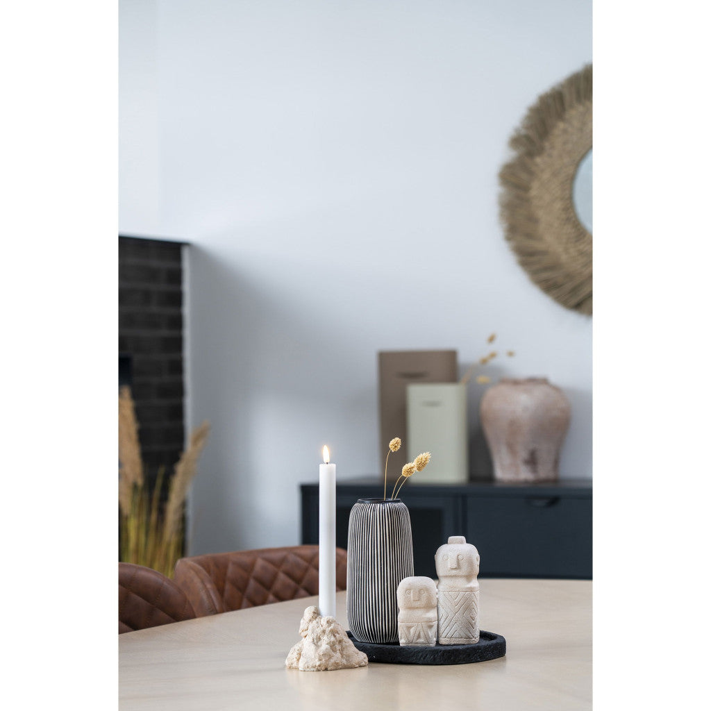 Decorațiune de masă, ciment, bej, 5,5 x 5,5 x 10 cm Imagine secundară a produsului