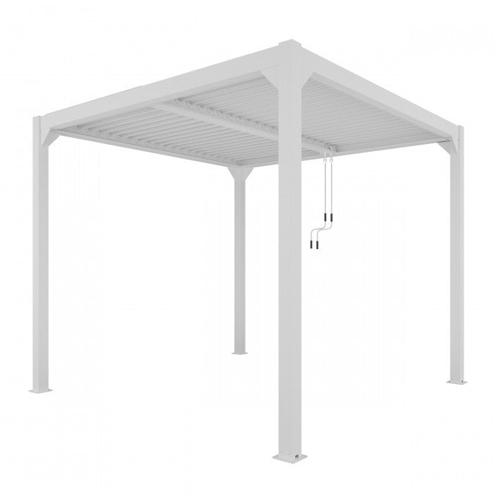 Kerti pavilon, fehér alumínium pergola LED világítással - Homelux, 5905610251192 Imagine principală a produsului