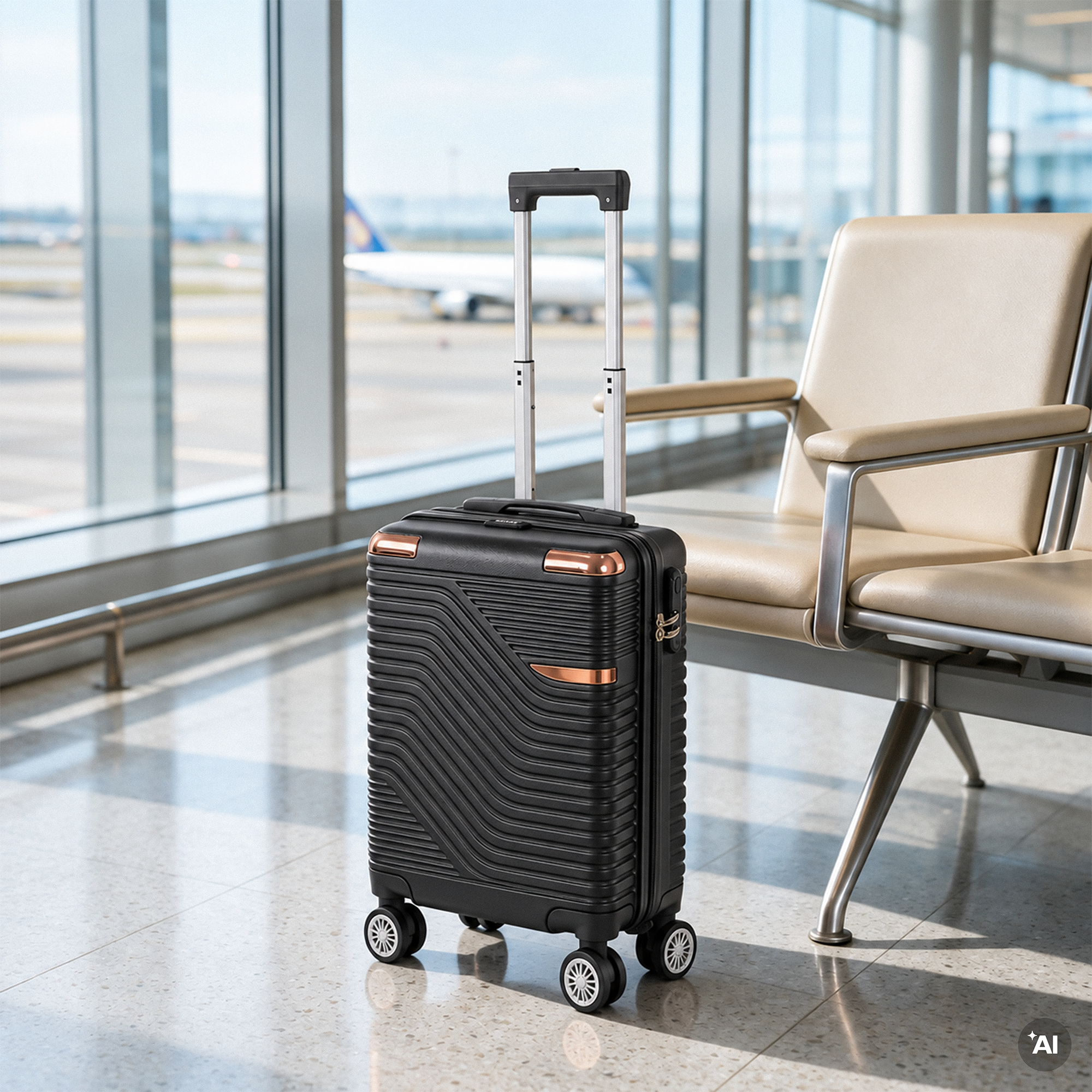 Valiză de mână TraveLux Urban cu carcasă rigidă și roți detașabile, 40x29x19 cm Imagine secundară a produsului