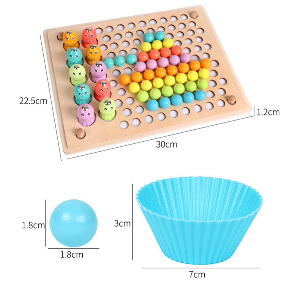 Jucărie Montessori 2 în 1: pescuit și puzzle cu bile Imagine secundară a produsului
