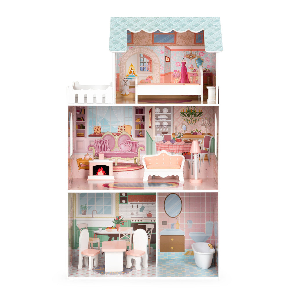 Casa de păpuși Barbie cu mobilier Imagine secundară a produsului