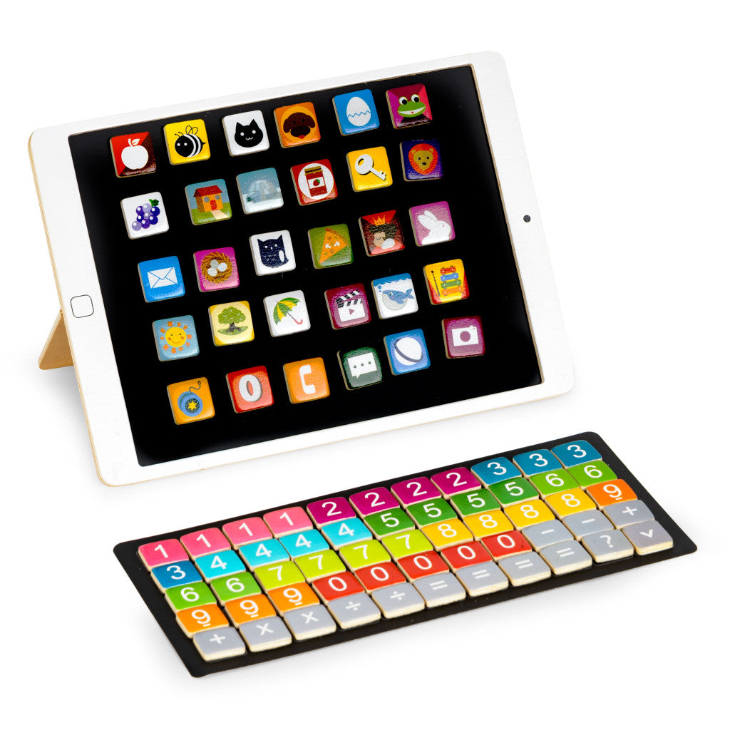 Tabletă magnetică din lemn cu număr Imagine secundară a produsului