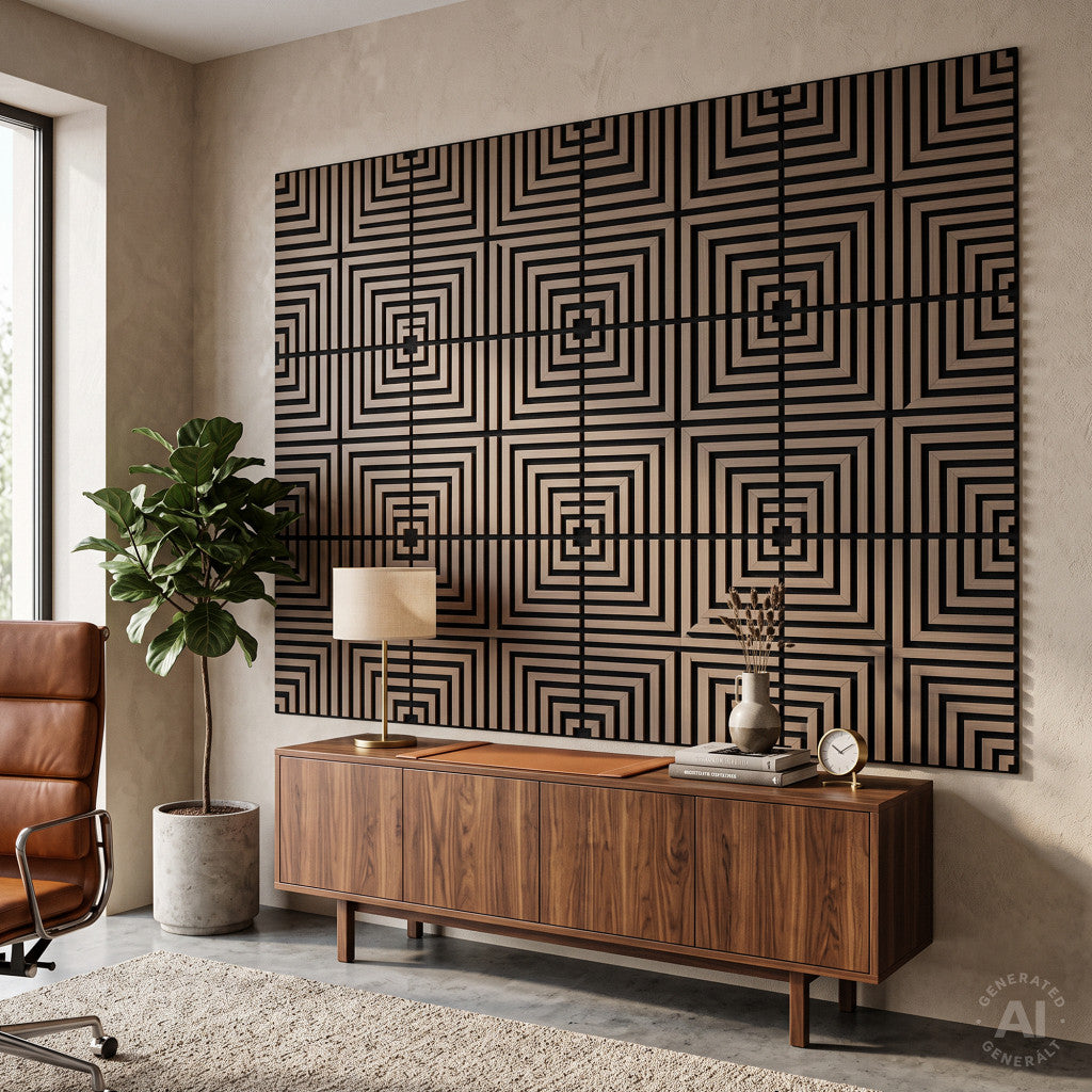 Panou acustic de perete Deco V cu aspect de stejar uleiat, 60x60x1,8 cm Imagine secundară a produsului