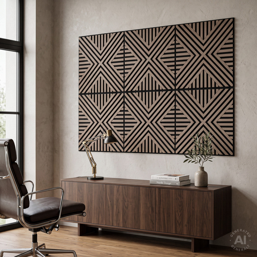 Panou acustic de perete Deco VII cu aspect de stejar tratat cu ulei, 60x60x1,8 cm Imagine secundară a produsului