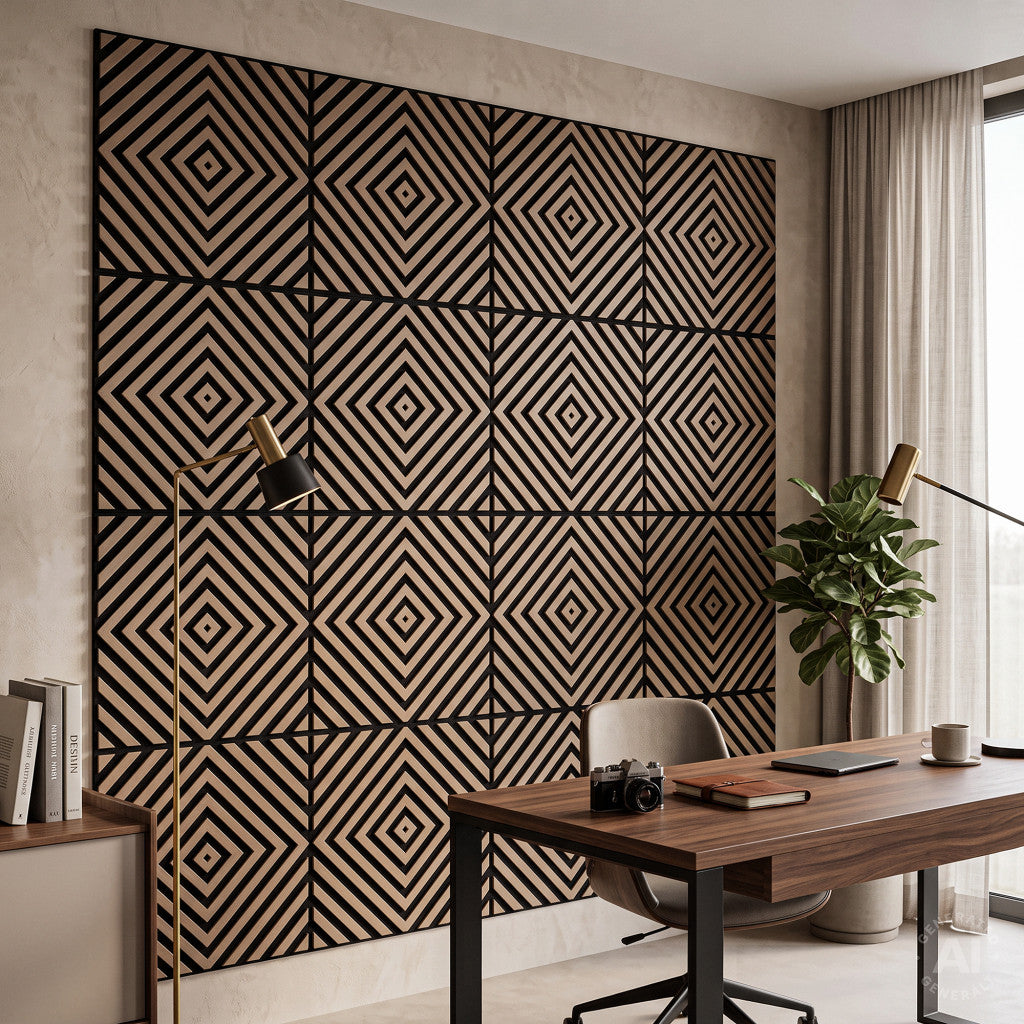 Panou acustic de perete Deco XI cu aspect de stejar uleiat, 60x60x1,8 cm Imagine secundară a produsului