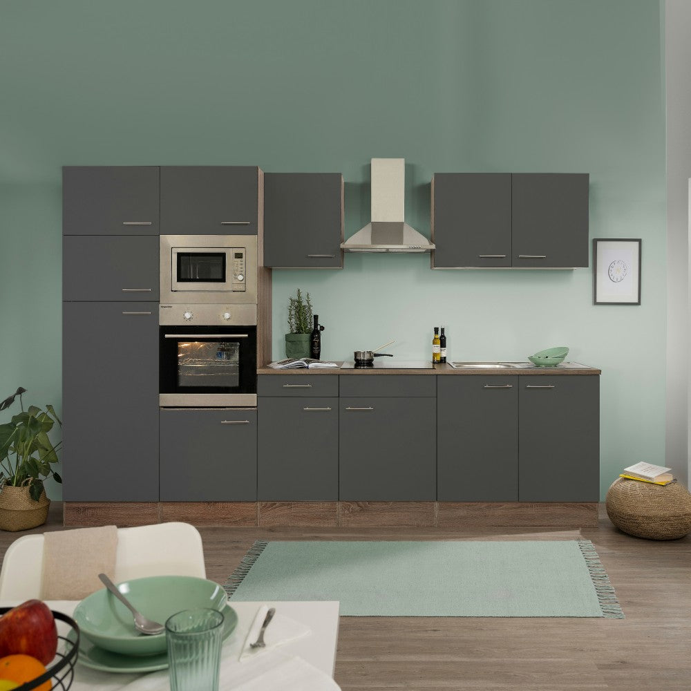 Konyhabútor étkezőbelsőben, beépített sütővel és páraelszívóval - Homelux, L330YAN