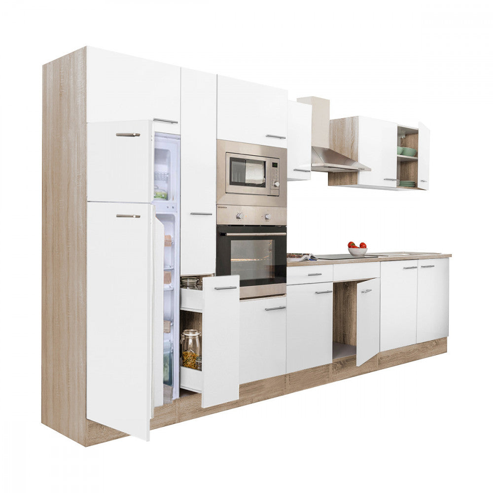 Konyhabútor, 360 cm széles konyhabútor felülfagyasztós hűtős kivitelben - Homelux, L360STFH Fő kép