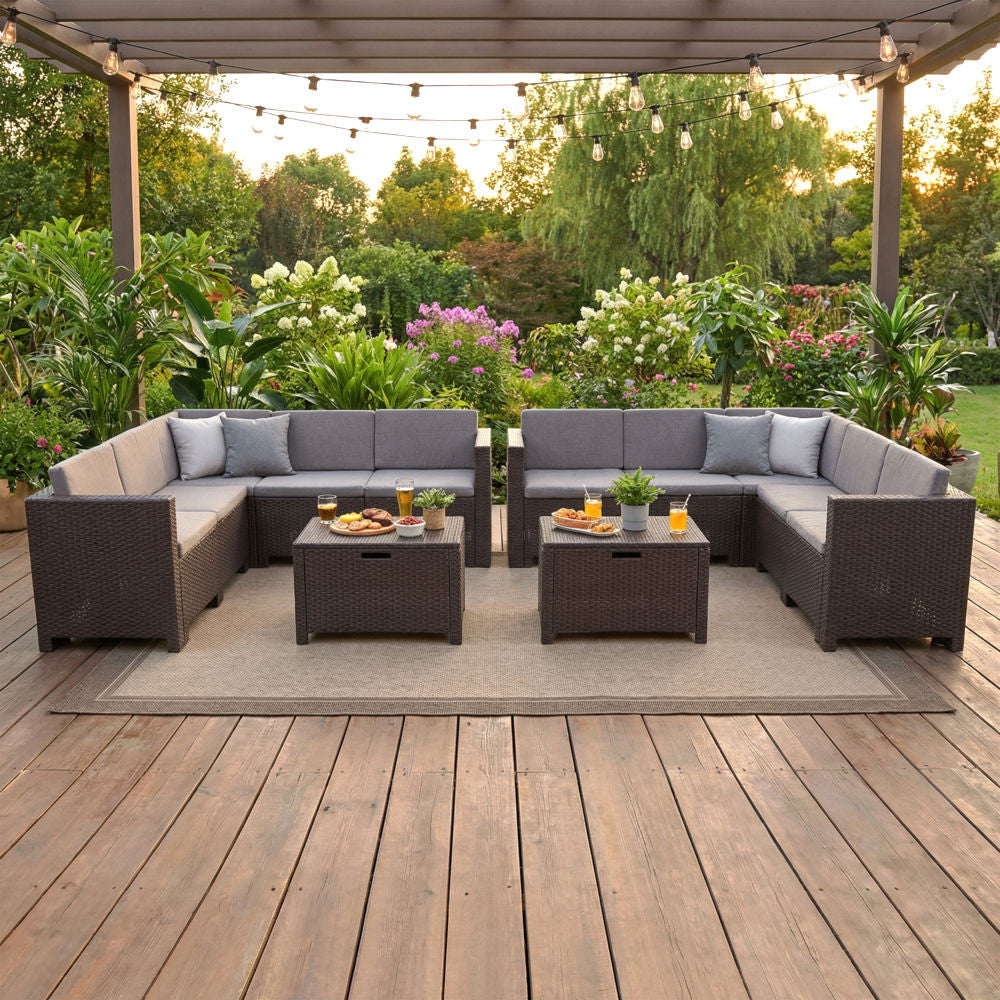 Set de mobilier de grădină de colț City Large pentru 10 persoane Imagine secundară a produsului