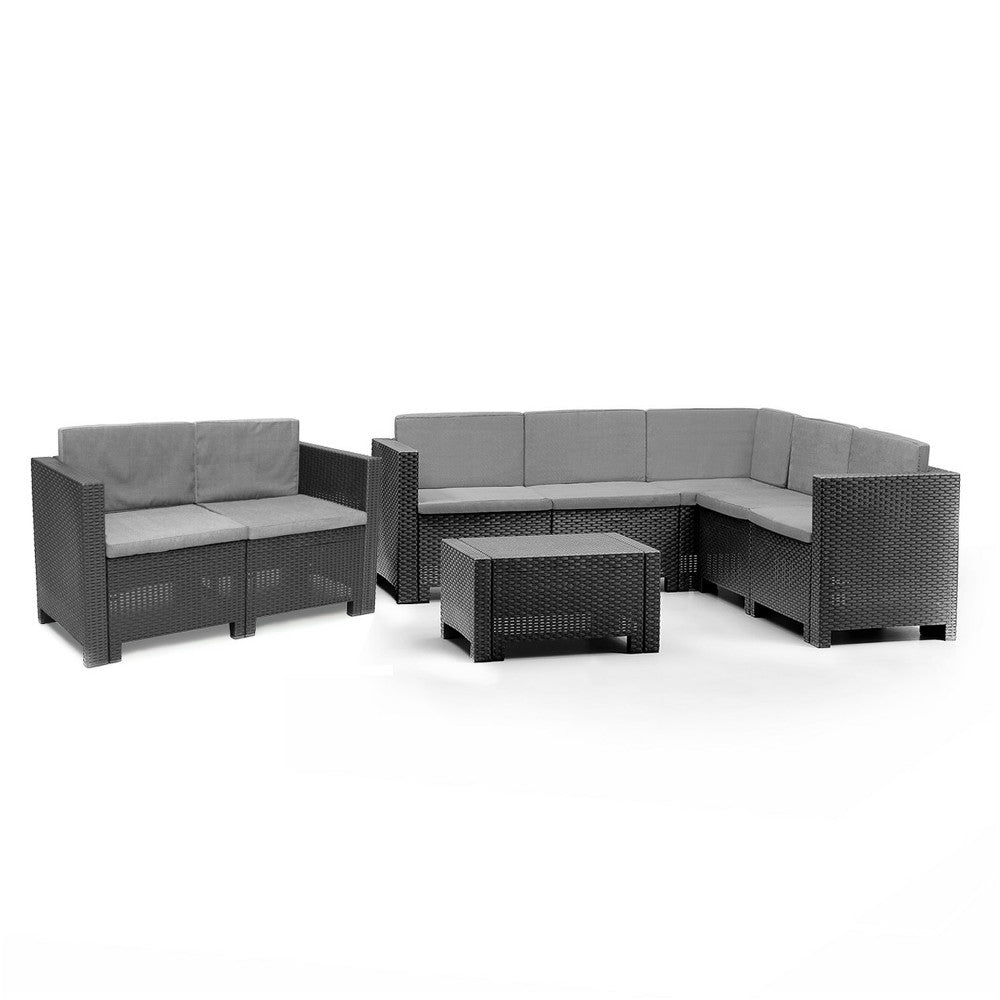 Set mobilier de grădină de colț City Big cu 7 locuri Imagine secundară a produsului