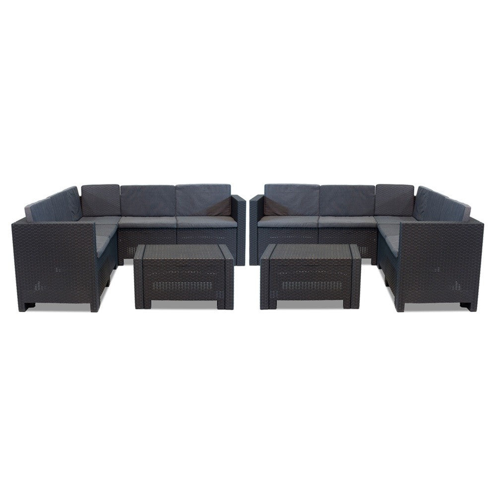 Set mobilier  de grădină de colț City Large cu 10 locuri Imagine secundară a produsului
