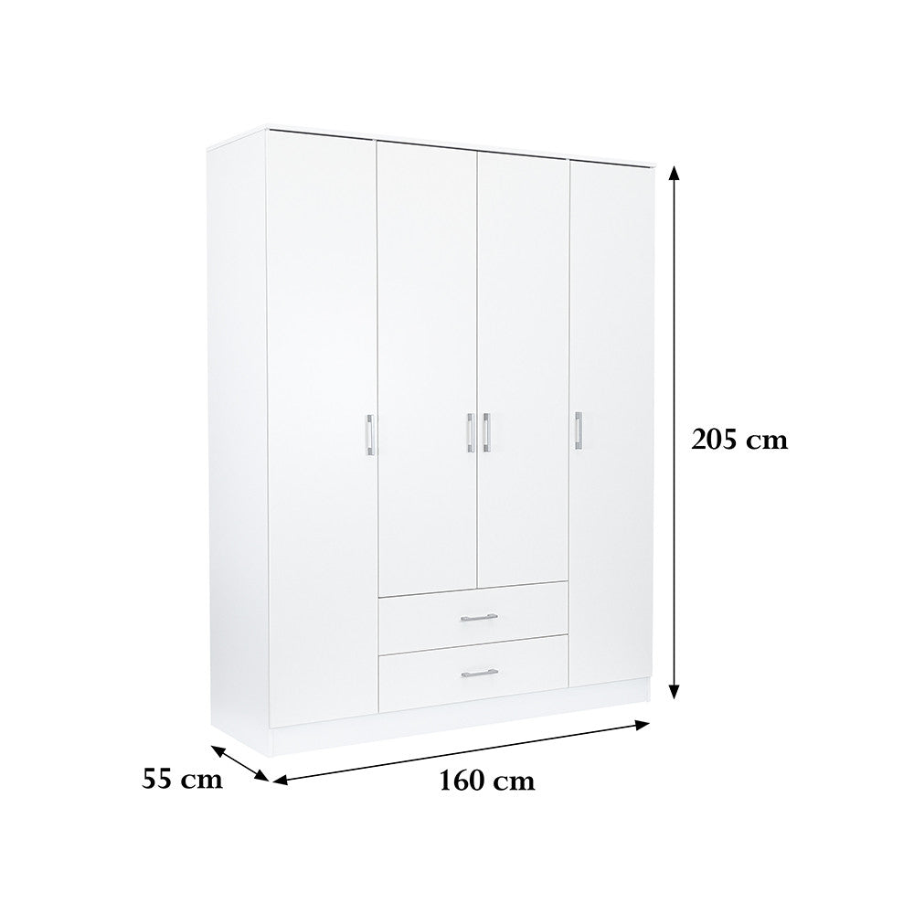 Dulap Miami 160x205 cm alb-alb Imagine secundară a produsului
