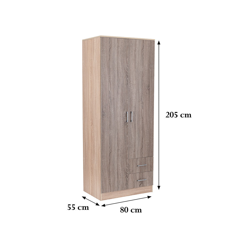 Dulap Miami 80x205 cm stejar York-stejar Sonoma Imagine secundară a produsului