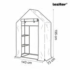 Melegház méretábra 143 × 73 × 195 cm - Homelux, LMH-217-TR