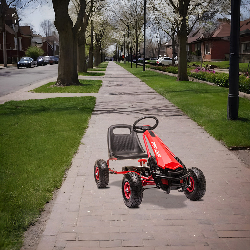 Pedal go-kart roșu Imagine secundară a produsului