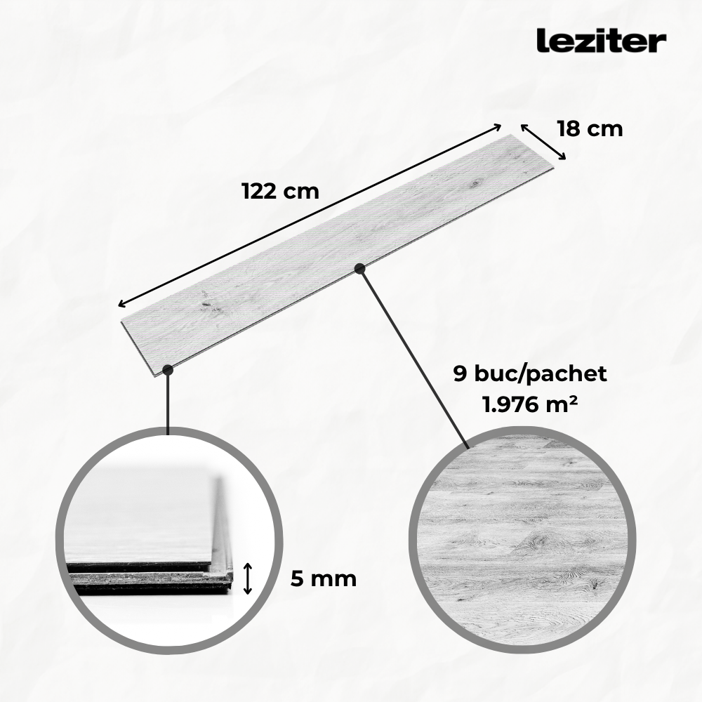 Pardoseală SPC din stejar Leziter Tanami Imagine secundară a produsului