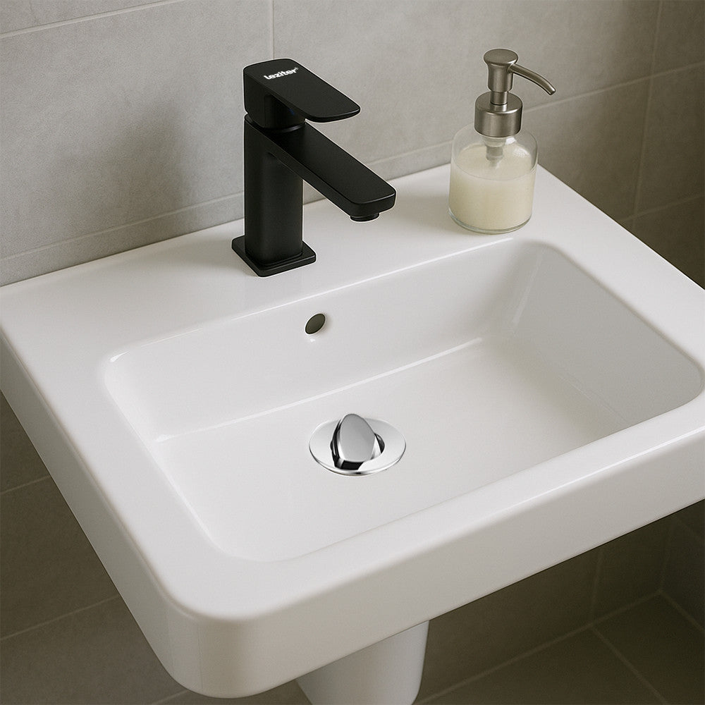 Supapă de scurgere pentru chiuvetă cu preaplin Imagine secundară a produsului