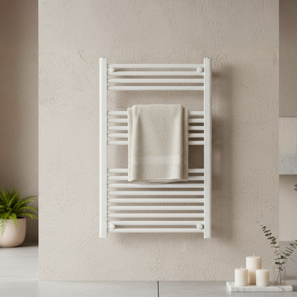 Radiator uscător de prosoape drept 1000x600 mm alb Imagine secundară a produsului