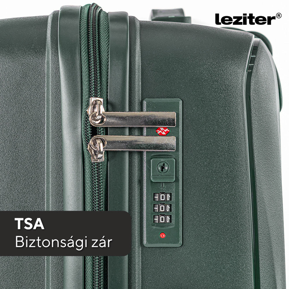Gurulós bőröndszett beépített TSA számzár közelről - Homelux, LTREBS-II-DG