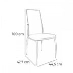 Étkező garnitúra szék méretábra 47,7 × 44,5 × 100 cm - Homelux, LUA140W_DC-002-Beige_4