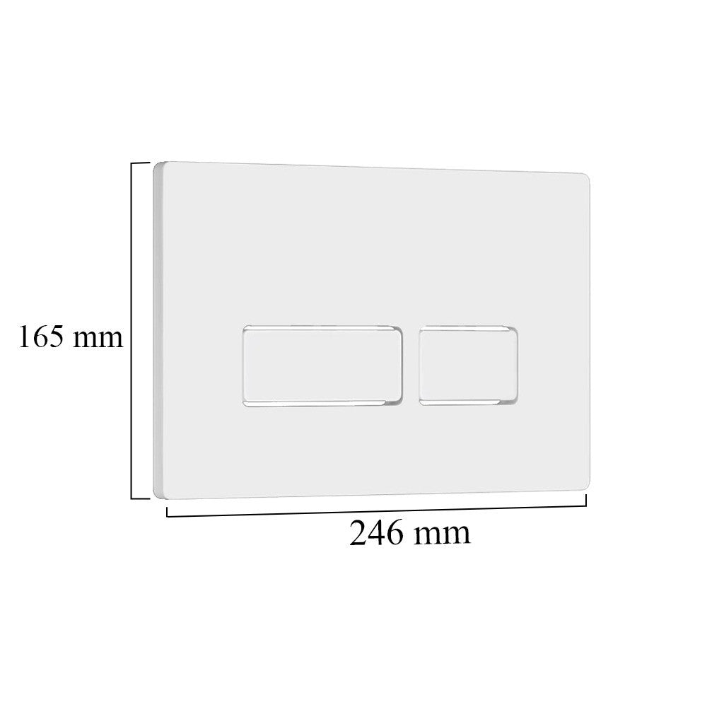 Falba építhető WC tartály szett nyomólapja 246 × 165 mm-es méretábrával - Homelux, ROYASET_WT-1_R-021W