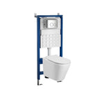 Falba építhető WC tartály szett fehér fali WC-vel és króm nyomólappal - Homelux, ROYASET_WT-1_R-082CHR