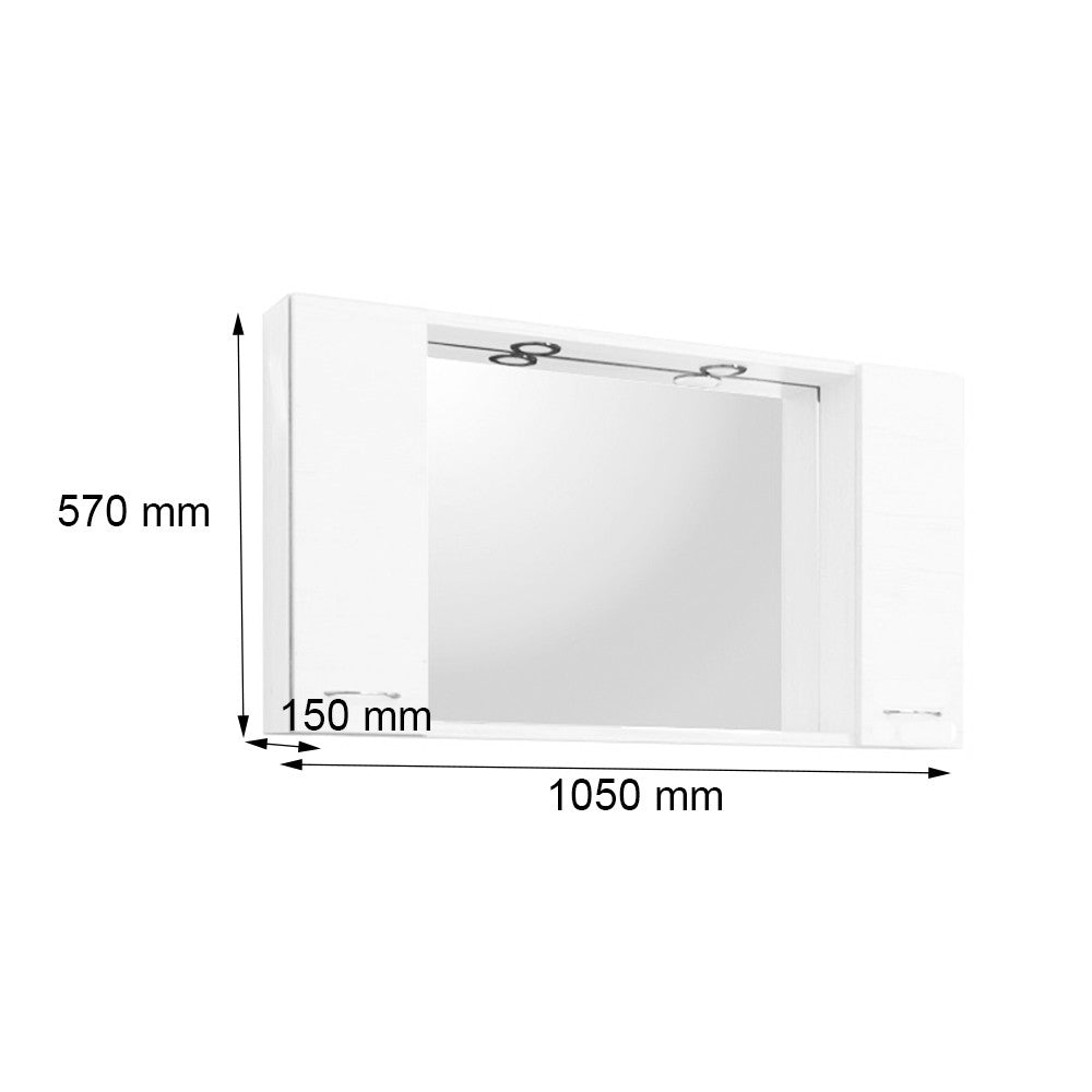 Dulap baie cu oglinda Ruben 105 Imagine secundară a produsului