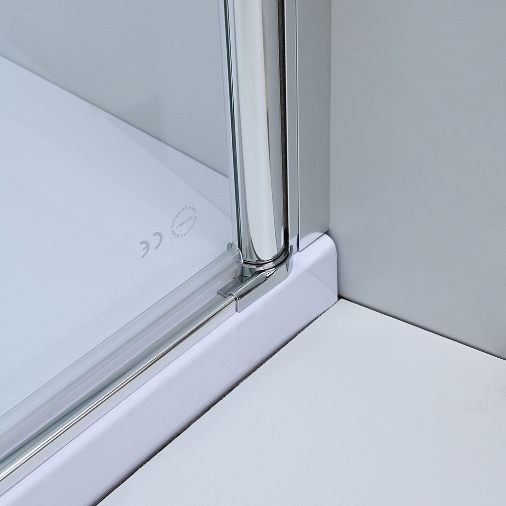 Outlet fürdőszoba zuhanyajtó alsó sarokprofil és forgópánt részlete - Homelux, SC-2118-80