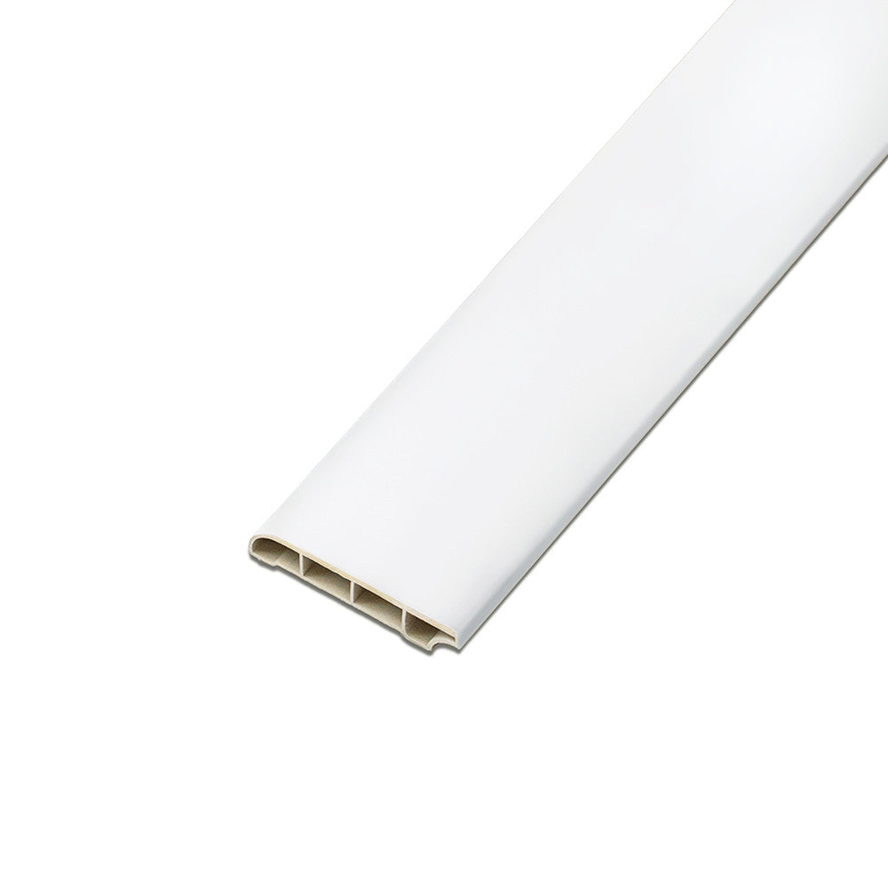 Bordură de podea din vinil SPC Alb-zăpadă 2400x60x12 mm Imagine secundară a produsului