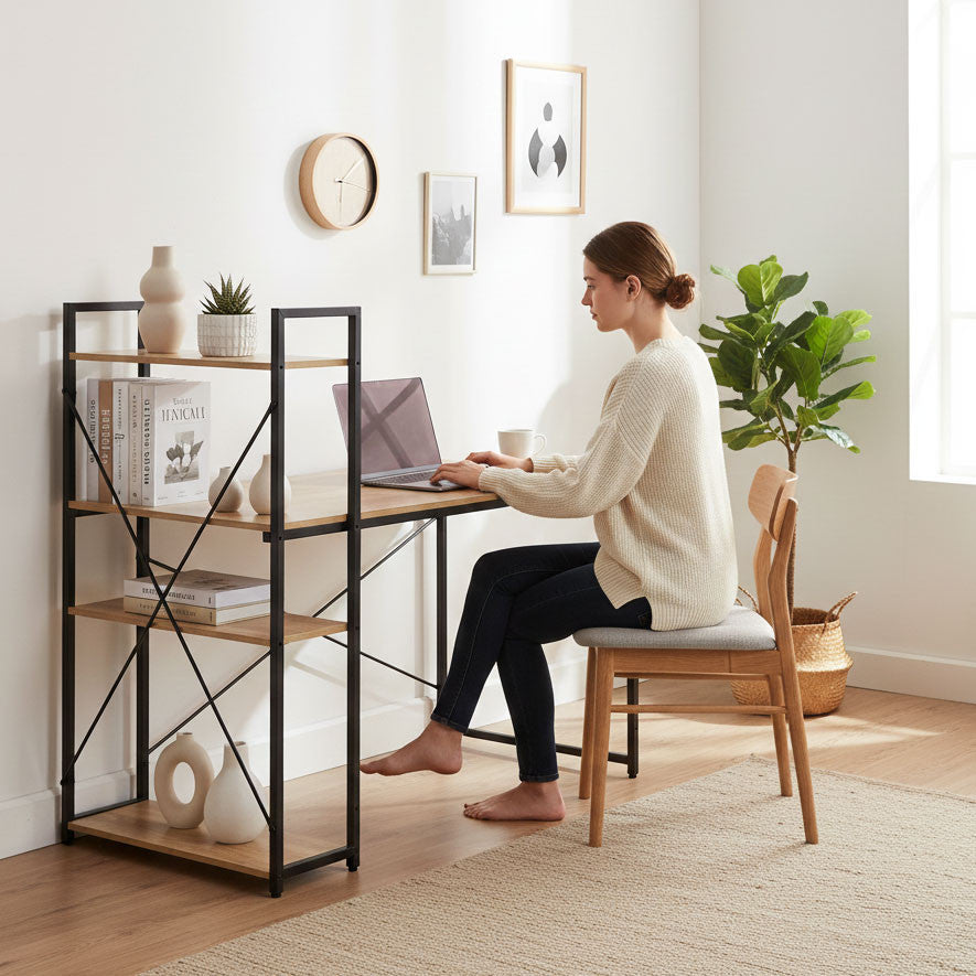 Birou 120x60 cm cu 3 rafturi Loft Style Imagine secundară a produsului