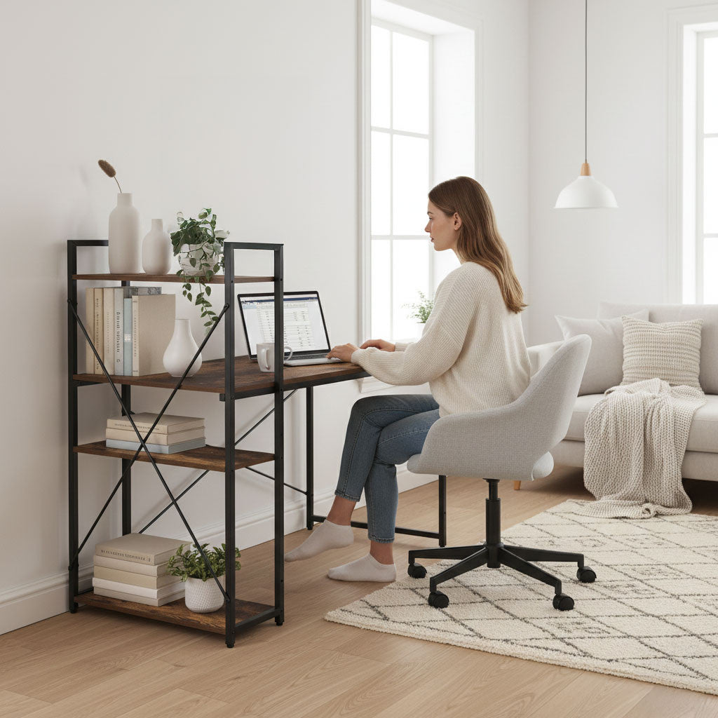 Birou 120x60 cm cu 3 rafturi Loft Style Imagine secundară a produsului