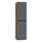Fürdőszoba fali szekrény, bordázott fronttal és rejtett fogantyúval - Homelux, TRENTM35SSTANTSZ